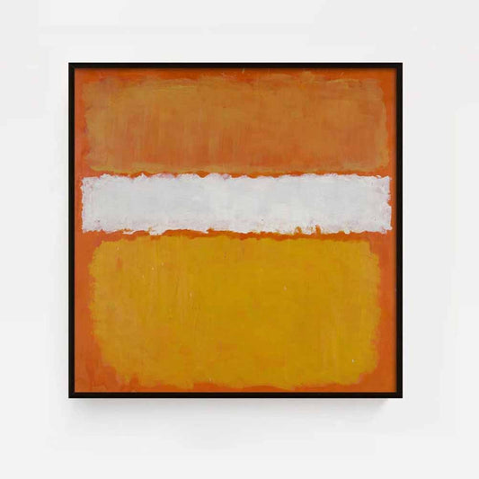 Mark Rothko – Yellow And White Over Orange Square Frame Framed Art Print | Atollo Printshop