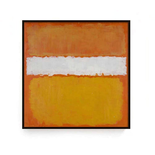 Mark Rothko – Yellow And White Over Orange Square Frame Framed Art Print | Atollo Printshop