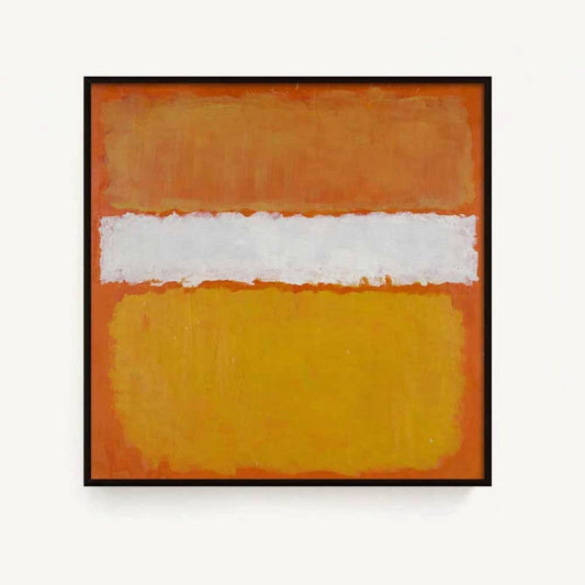 Mark Rothko – Yellow And White Over Orange Square Frame Framed Art Print | Atollo Printshop