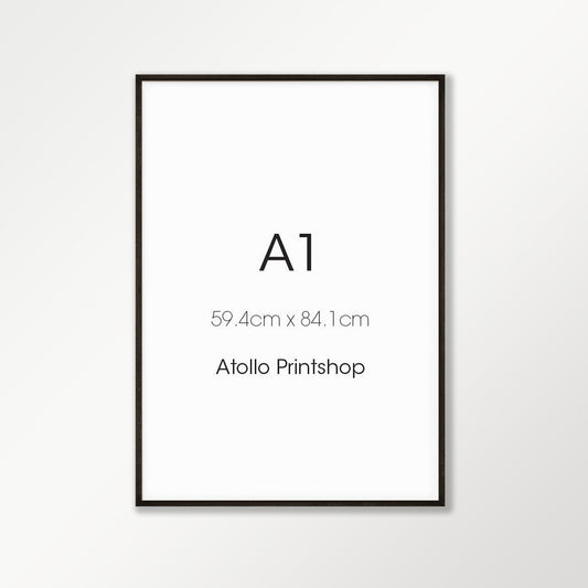 Eco Timber Frame (empty frame) in Matte Black Frame | Atollo Printshop