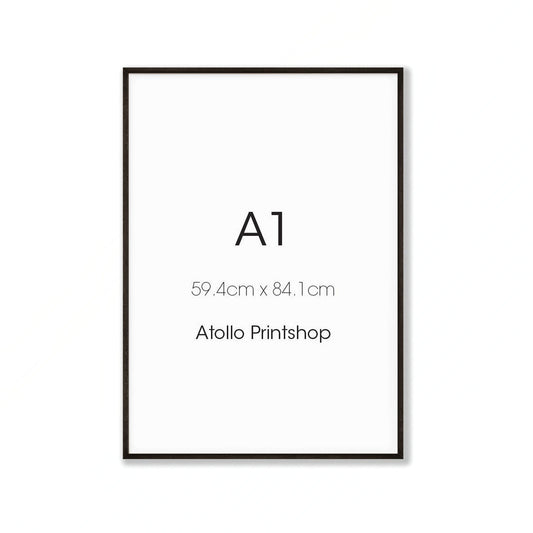 Eco Timber Frame (empty frame) in Matte Black Frame | Atollo Printshop