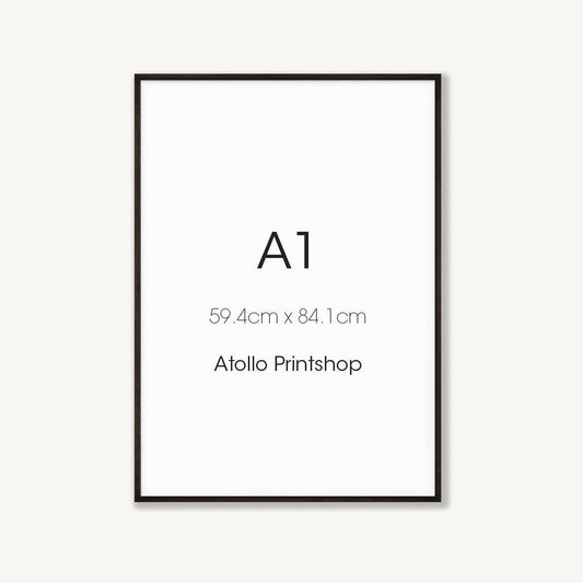 Eco Timber Frame (empty frame) in Matte Black Frame | Atollo Printshop