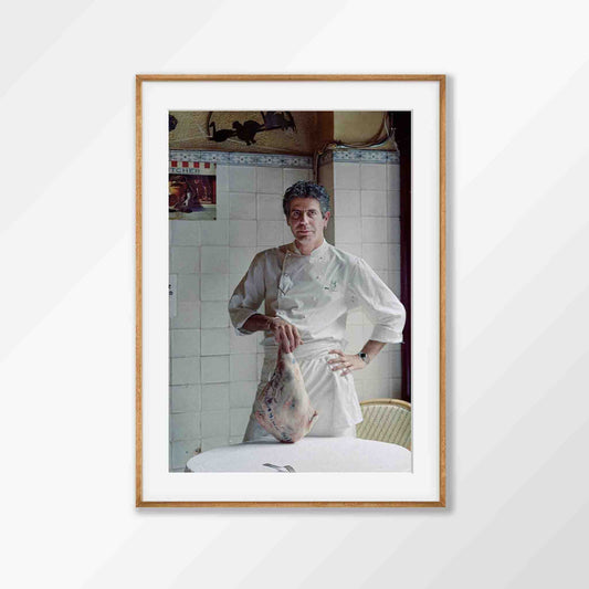 Anthony Bourdain β In New York 2001 in Tasmanian Oak Frame | Atollo Printshop