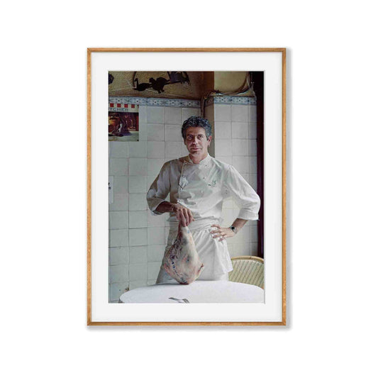 Anthony Bourdain – In New York 2001 in Tasmanian Oak Frame | Atollo Printshop