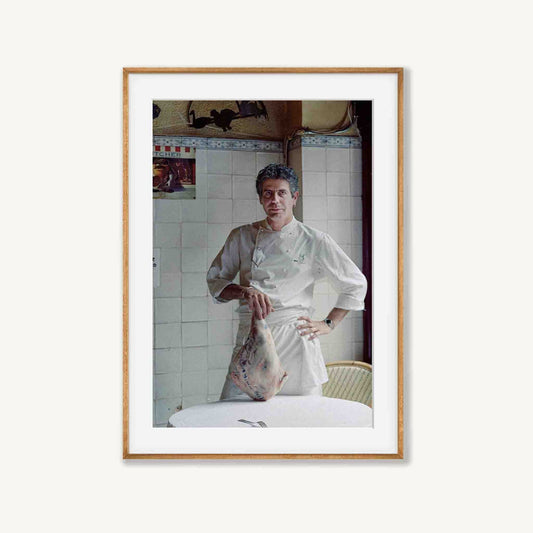 Anthony Bourdain – In New York 2001 in Tasmanian Oak Frame | Atollo Printshop