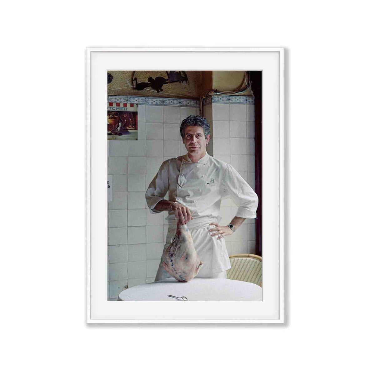 Anthony Bourdain – In New York 2001 in Matte White Frame | Atollo Printshop