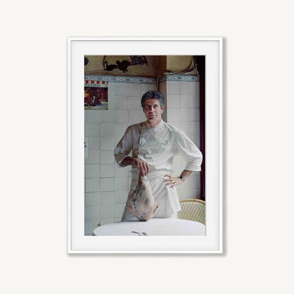 Anthony Bourdain – In New York 2001 in Matte White Frame | Atollo Printshop