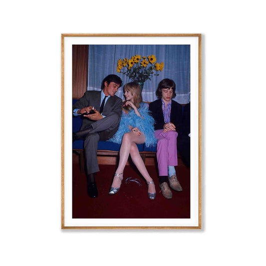 Alain Delon, Marianne Faithfull, Mick Jagger, 1967 in Tasmanian Oak Frame | Atollo Printshop