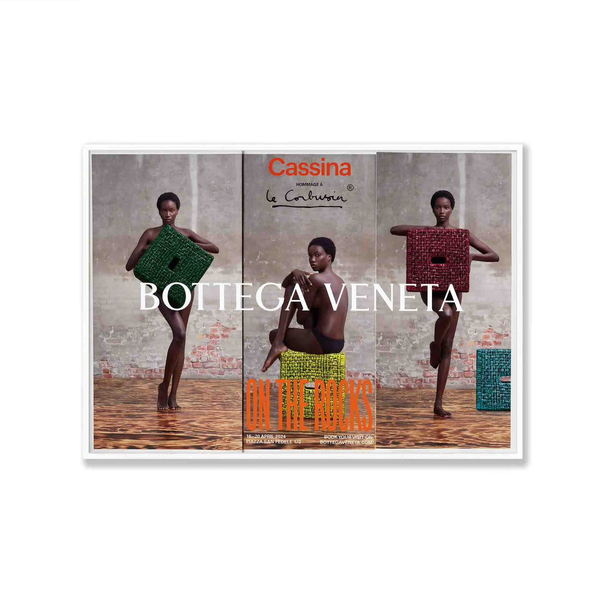 'On The Rocks' Landscape Bottega Cassina in Matte White Frame | Atollo Printshop