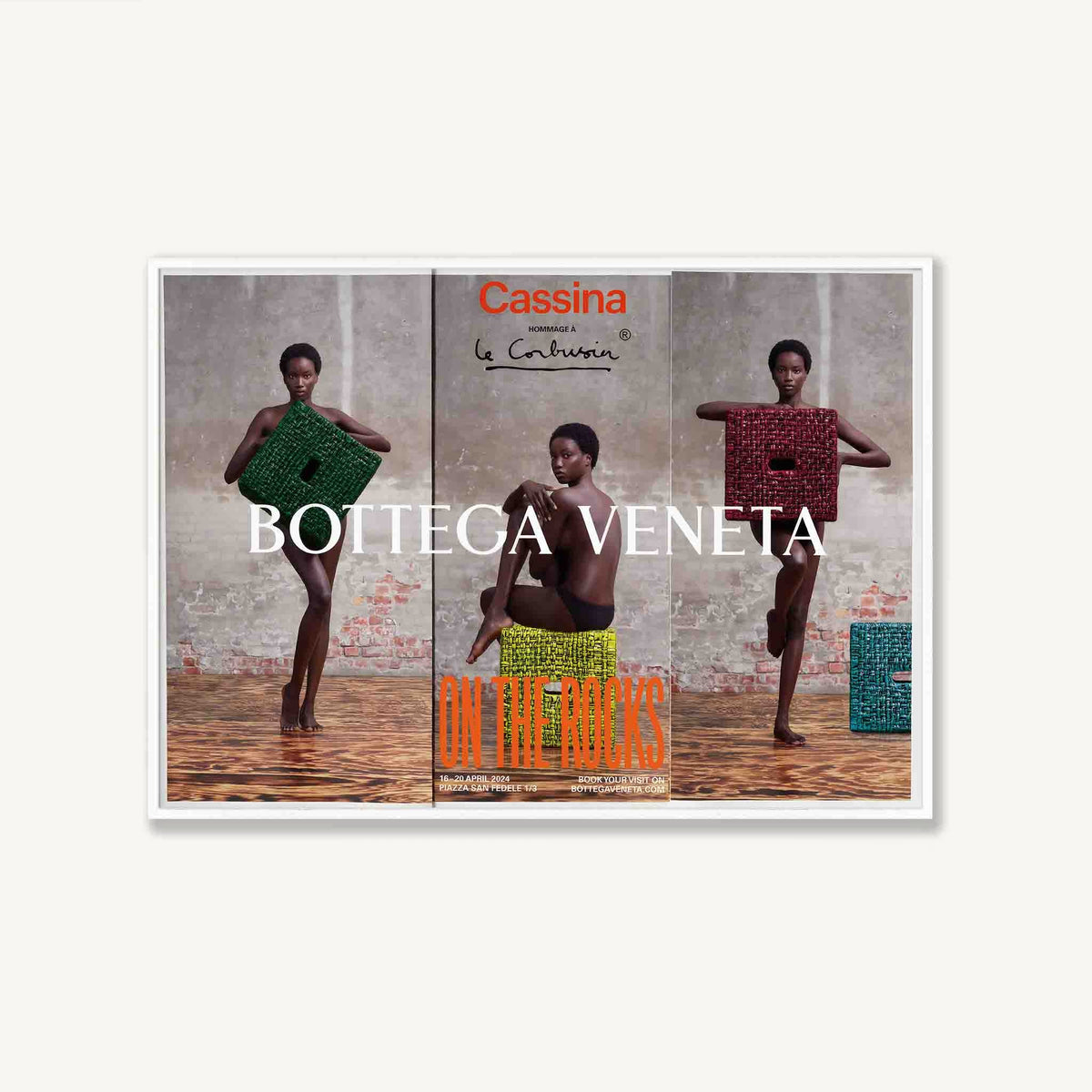 'On The Rocks' Landscape Bottega Cassina in Matte White Frame | Atollo Printshop