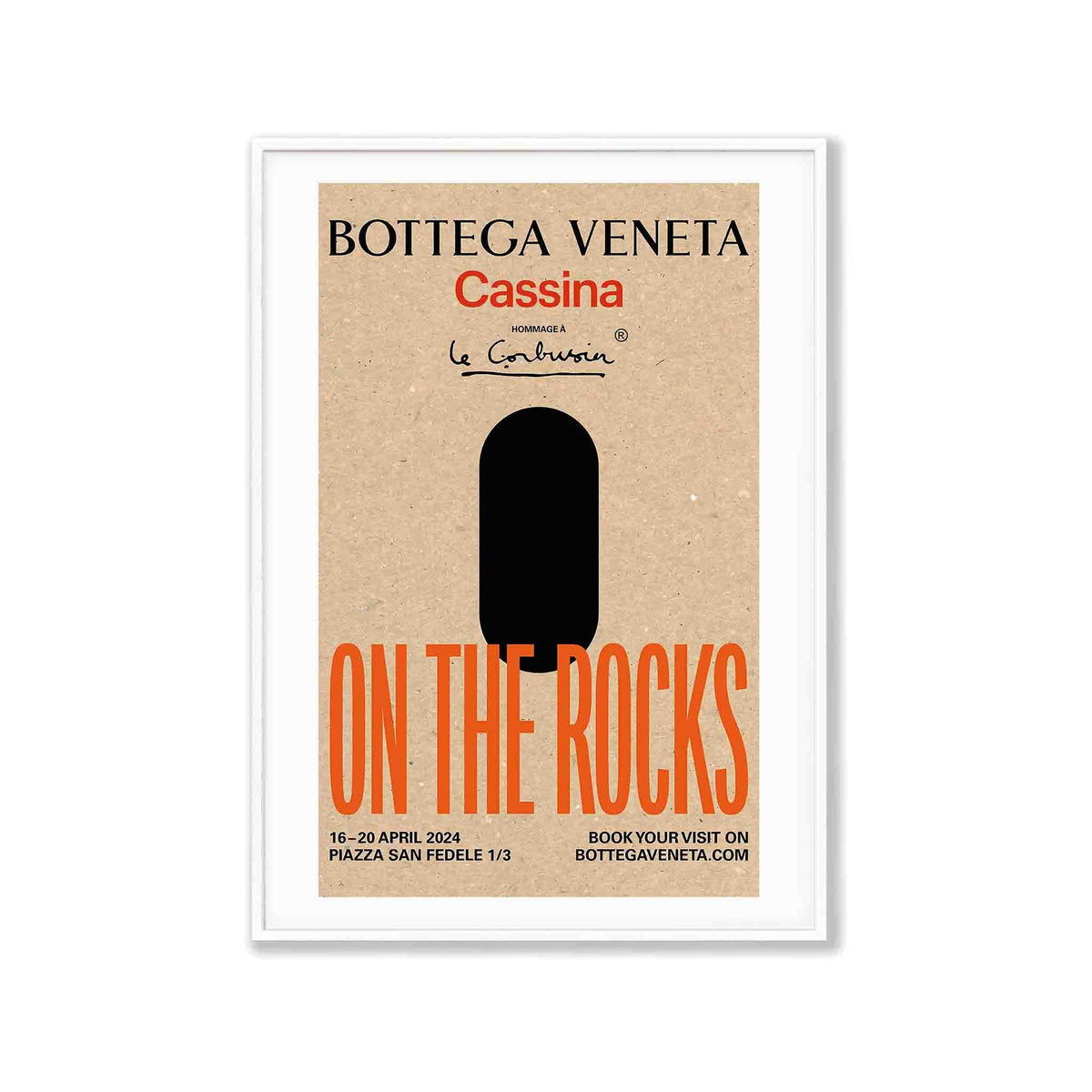 'On The Rocks' Bottega Cassina in Matte White Frame | Atollo Printshop