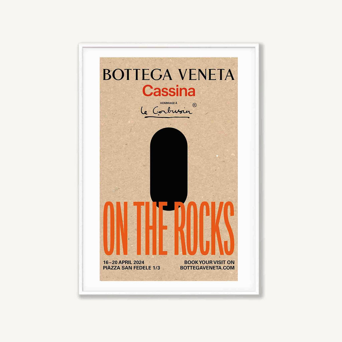 'On The Rocks' Bottega Cassina in Matte White Frame | Atollo Printshop