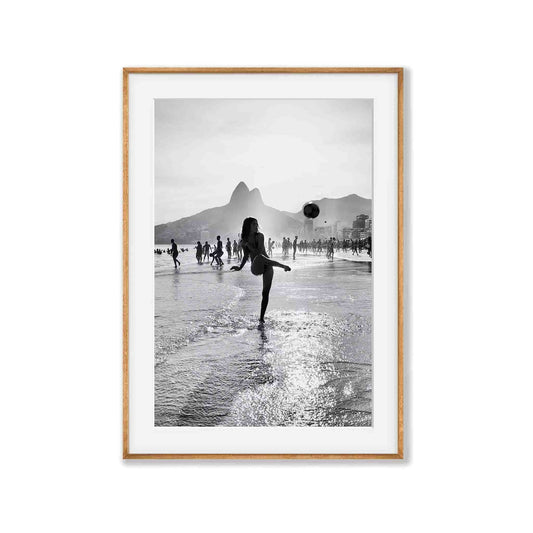 Girl On The Beach In Rio De Janeiro Framed Art Print | Atollo Printshop