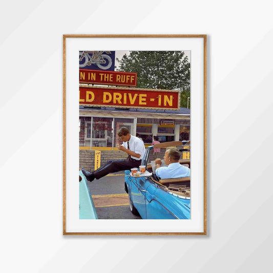 John F. Kennedy – John F Kennedy in Tasmanian Oak Frame | Atollo Printshop