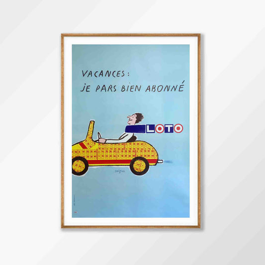 LOTO by Raymond Savignac in Tasmanian Oak Frame | Atollo Printshop
