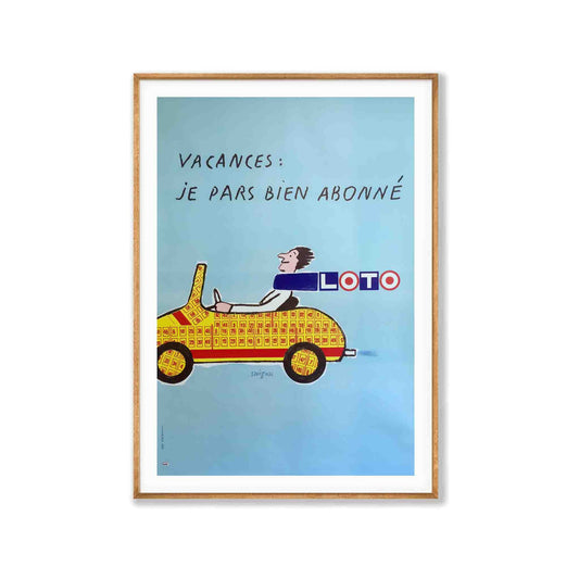 LOTO by Raymond Savignac in Tasmanian Oak Frame | Atollo Printshop