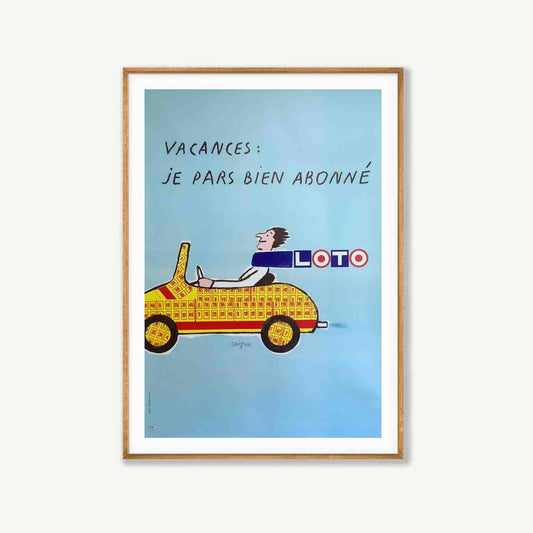 LOTO by Raymond Savignac in Tasmanian Oak Frame | Atollo Printshop