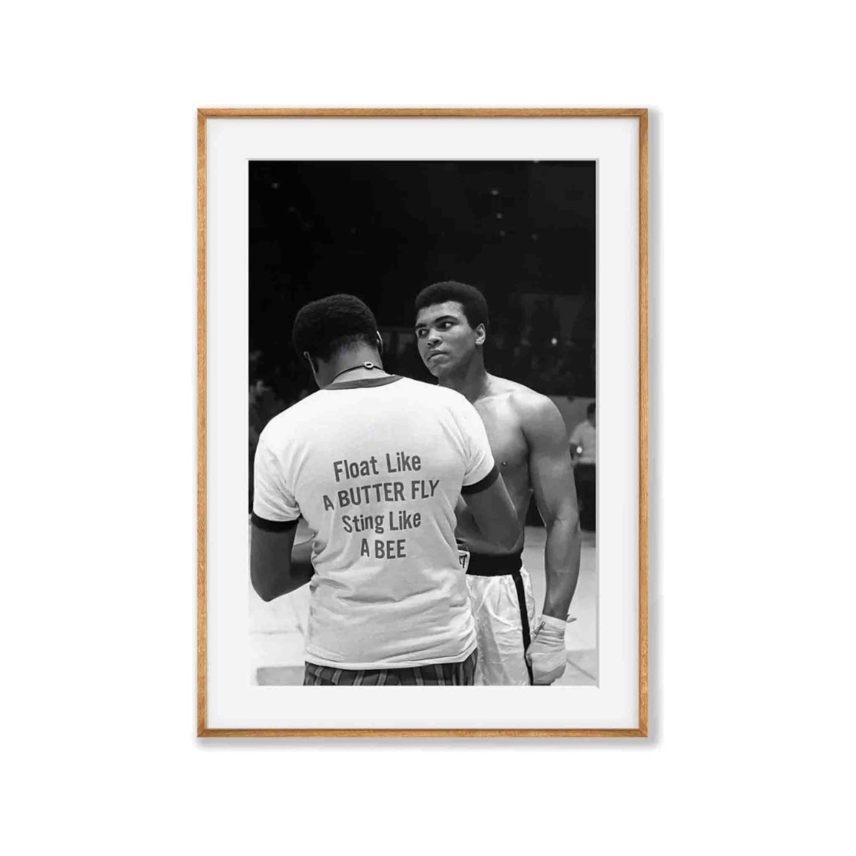 Muhammad Ali Float Like A Buttery in Tasmanian Oak Frame | Atollo Printshop