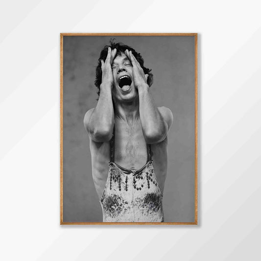 Mick Jagger In London 1987 in Tasmanian Oak Frame | Atollo Printshop
