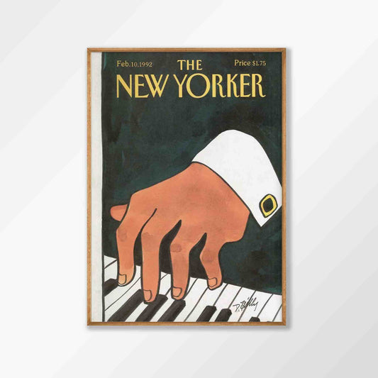 New Yorker Magazine Poster Feb 1992 in Tasmanian Oak Frame | Atollo Printshop