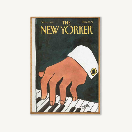 New Yorker Magazine Poster Feb 1992 in Tasmanian Oak Frame | Atollo Printshop