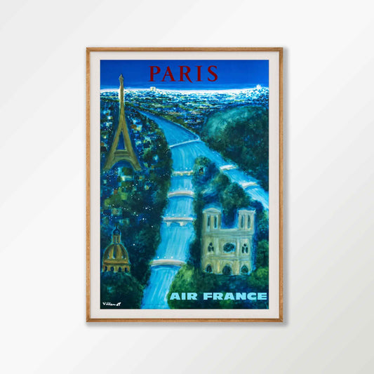 Paris by Bernard Villemot in Tasmanian Oak Frame | Atollo Printshop