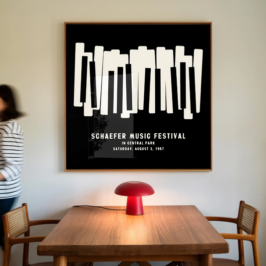 Schaefer Music Festival Square Framed Art Print | Atollo Printshop
