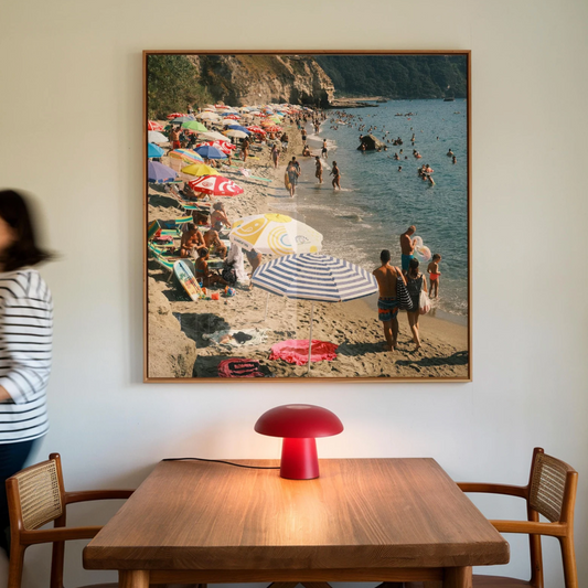 French Riviera Square Framed Art Print | Atollo Printshop