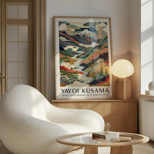 Yayoi Kusama – Mt Fuji Framed Art Print | Atollo Printshop