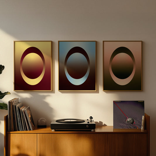 Solar Bloom Set by Perla Studio Framed Art Print | Atollo Printshop