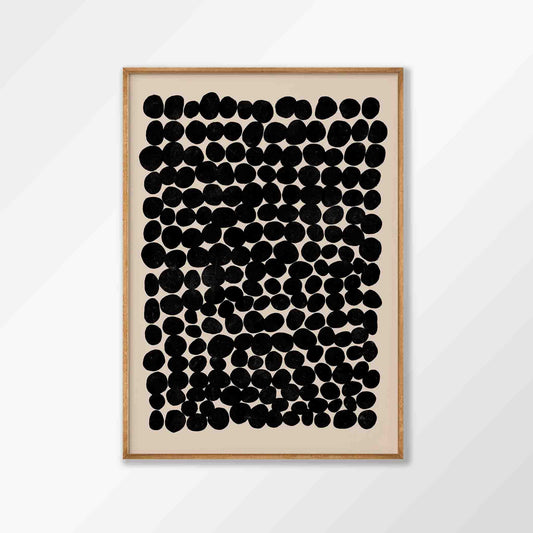 Abstract Circles in Tasmanian Oak Frame | Atollo Printshop