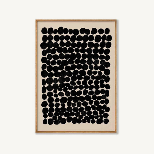 Abstract Circles in Tasmanian Oak Frame | Atollo Printshop
