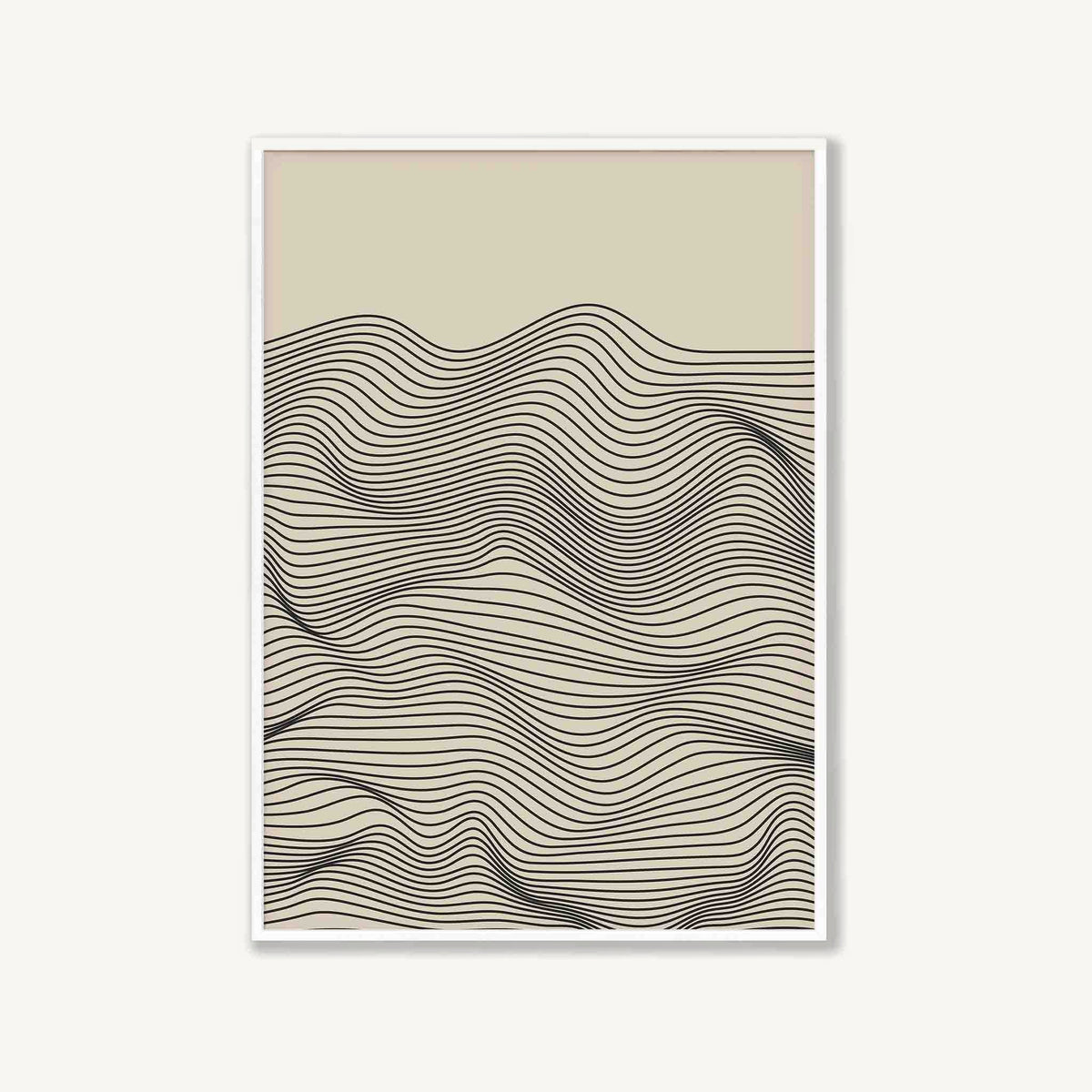 Abstract Noir 02 in Matte White Frame | Atollo Printshop
