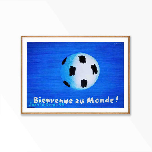 Bienvenue Au Monde! by Quarez in Tasmanian Oak Frame | Atollo Printshop