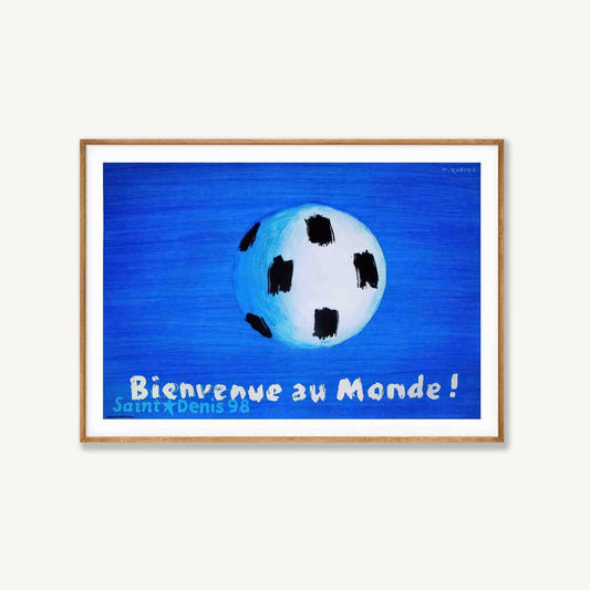 Bienvenue Au Monde! by Quarez in Tasmanian Oak Frame | Atollo Printshop