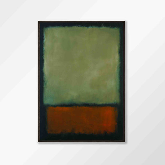 Mark Rothko – Green and Orange Over Black in Matte Black Frame | Atollo Printshop