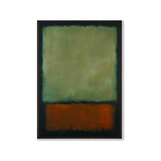 Mark Rothko – Green and Orange Over Black in Matte Black Frame | Atollo Printshop