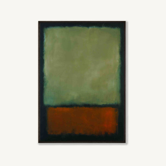 Mark Rothko – Green and Orange Over Black in Matte Black Frame | Atollo Printshop