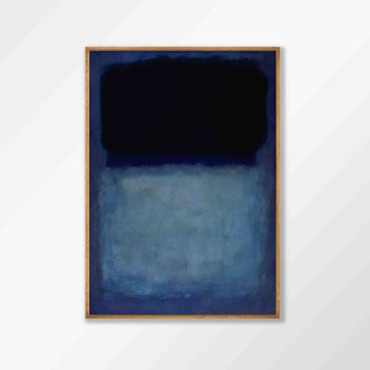 Mark Rothko – Black Over Blue in Tasmanian Oak Frame | Atollo Printshop