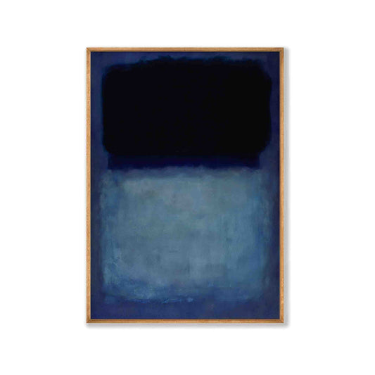 Mark Rothko – Black Over Blue in Tasmanian Oak Frame | Atollo Printshop