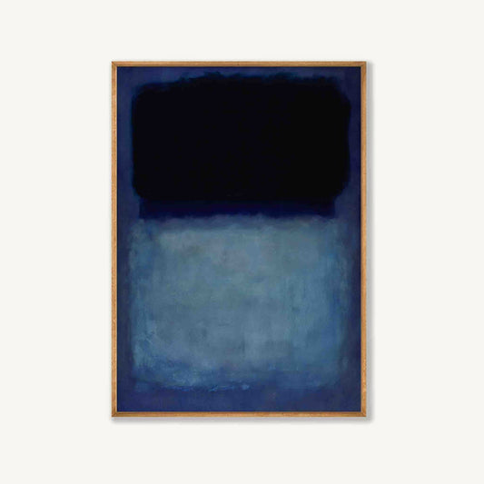 Mark Rothko – Black Over Blue in Tasmanian Oak Frame | Atollo Printshop