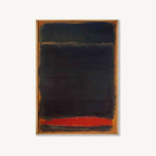 Mark Rothko – Black Over Orange And Red in Tasmanian Oak Frame | Atollo Printshop