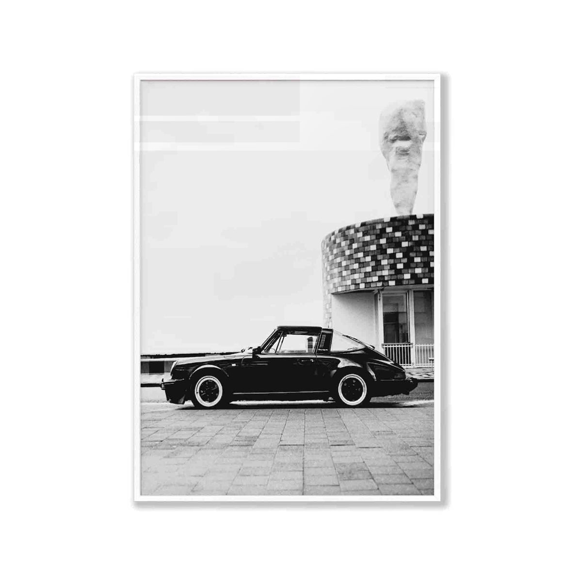 Black 911 Porsche in Matte White Frame | Atollo Printshop
