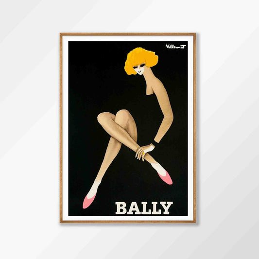 Bally Blonde With Pink Shoes in Tasmanian Oak Frame | Atollo Printshop