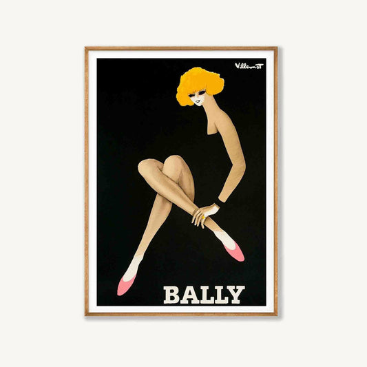 Bally Blonde With Pink Shoes in Tasmanian Oak Frame | Atollo Printshop