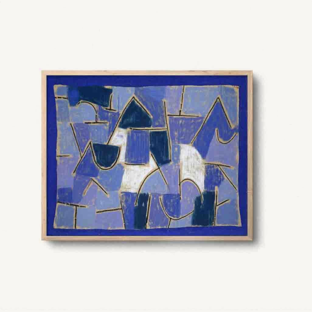 Blue Modern Gallery Wall Art Print | Atollo Printshop