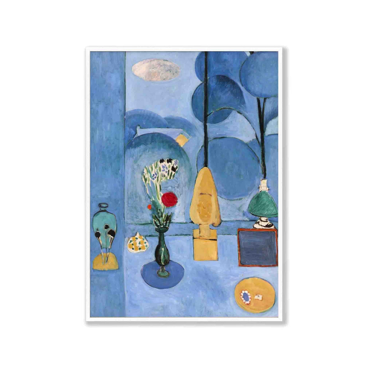 Henri Matisse – Blue Window in Matte White Frame | Atollo Printshop