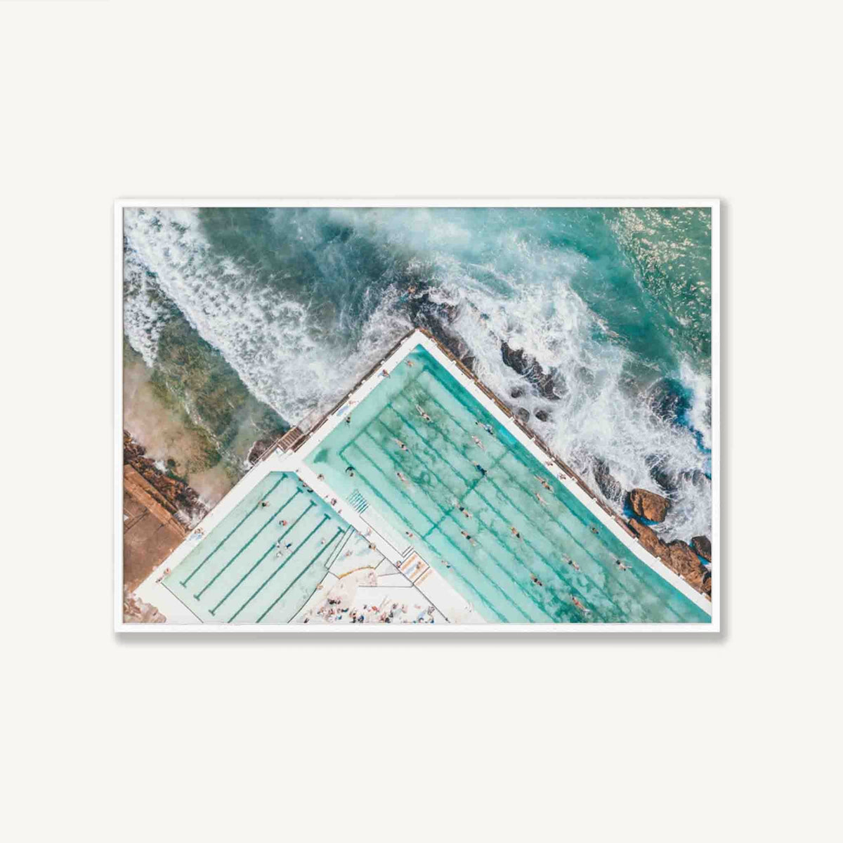 Bondi Icebergs in Matte White Frame | Atollo Printshop