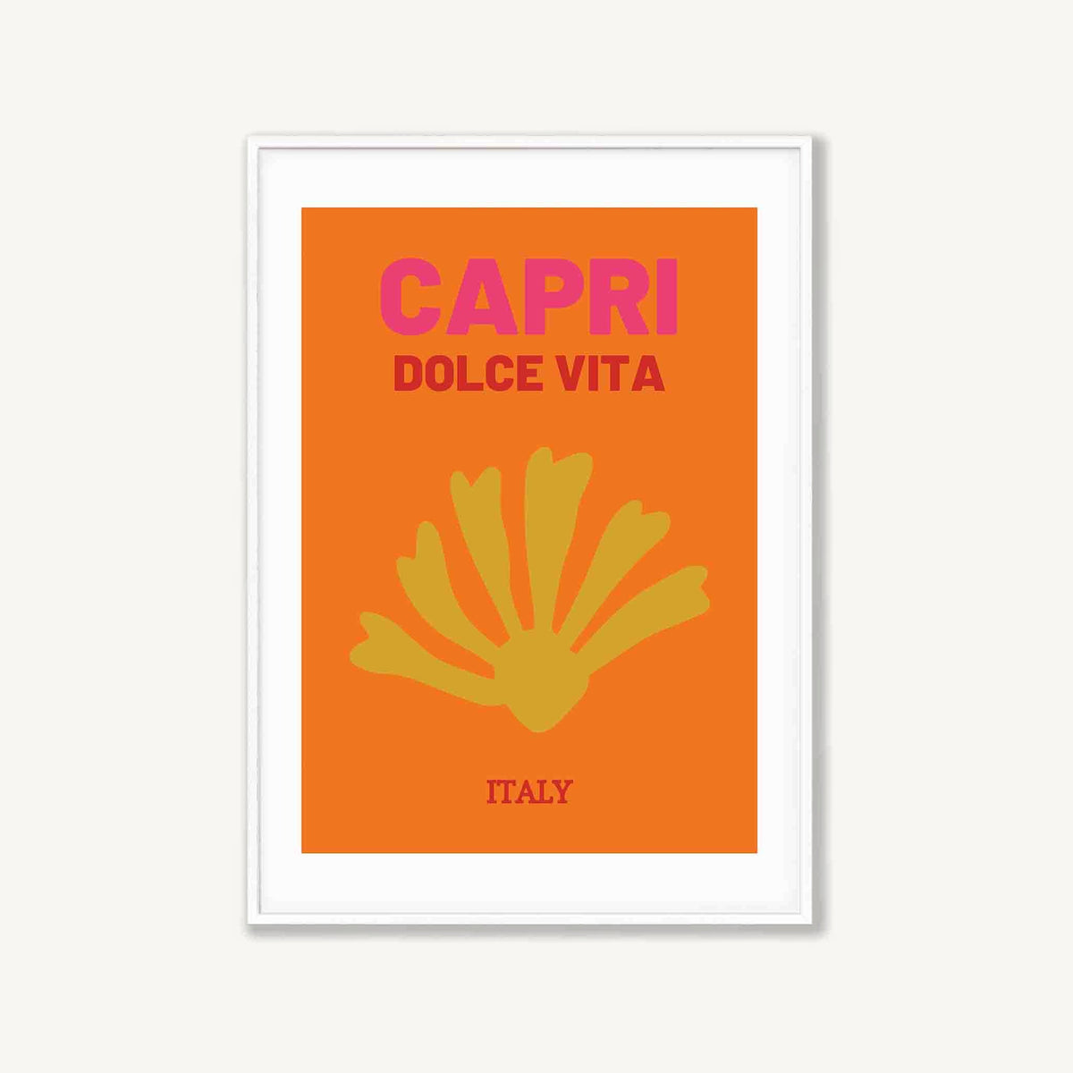 Capri Travel in Matte White Frame | Atollo Printshop