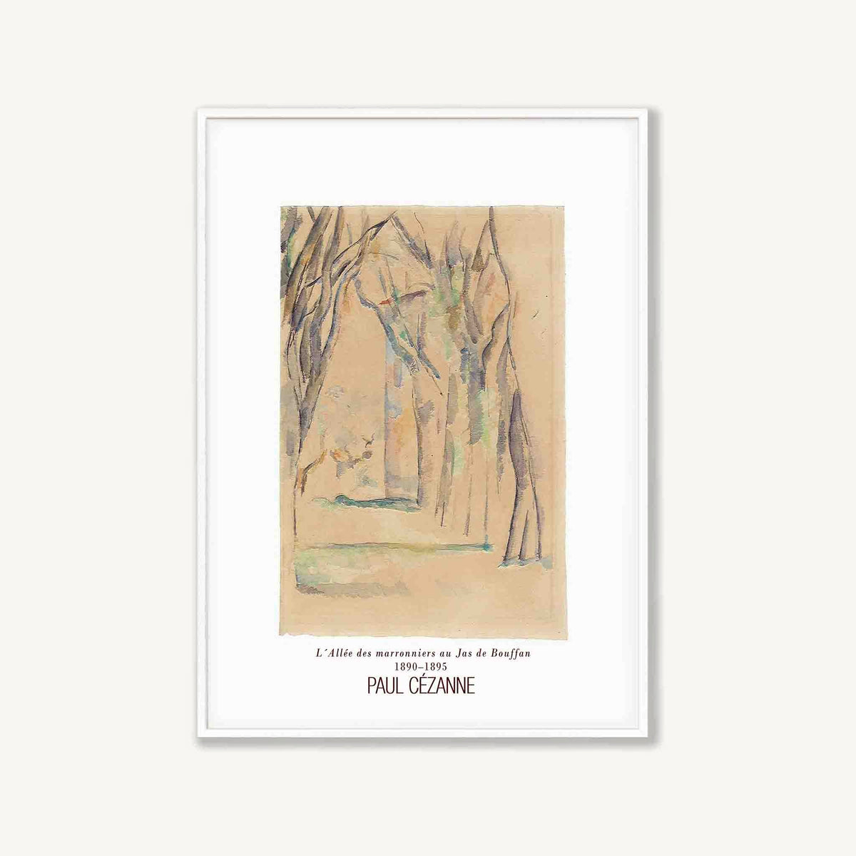 Paul Cézanne Exhibition 1890-1895 in Matte White Frame | Atollo Printshop